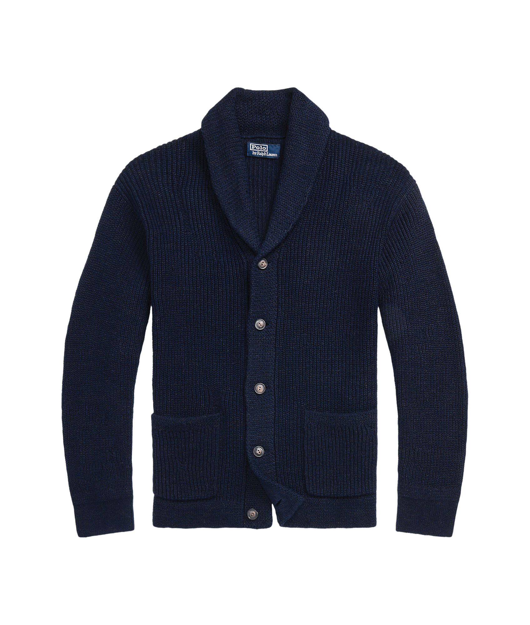 Distressed Linen cotton Shawl Cardigan Navy Robert Goddard