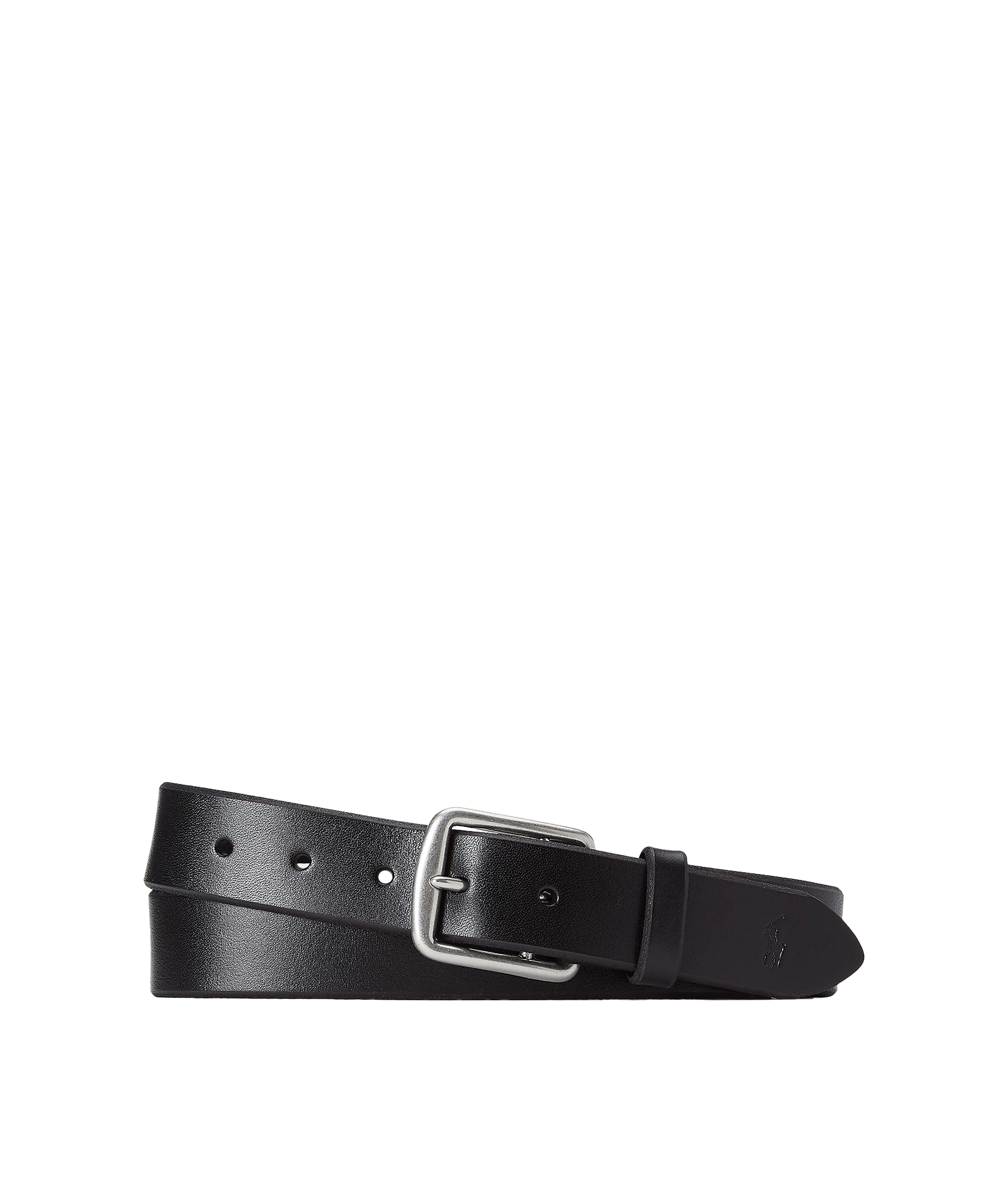Saddle Leather Dress Belt - Black