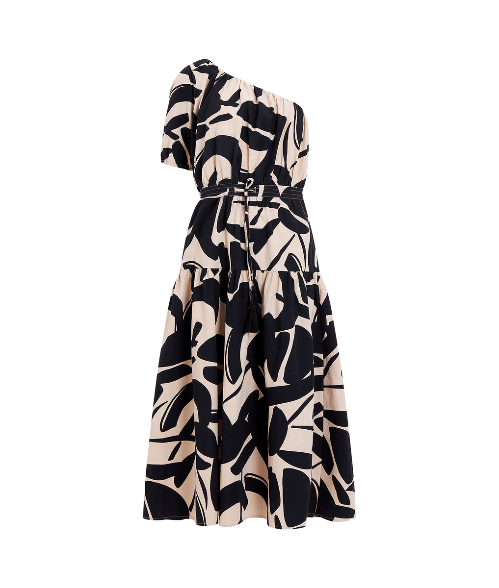 Kalahari One Sleeve Dress - Black – Robert Goddard