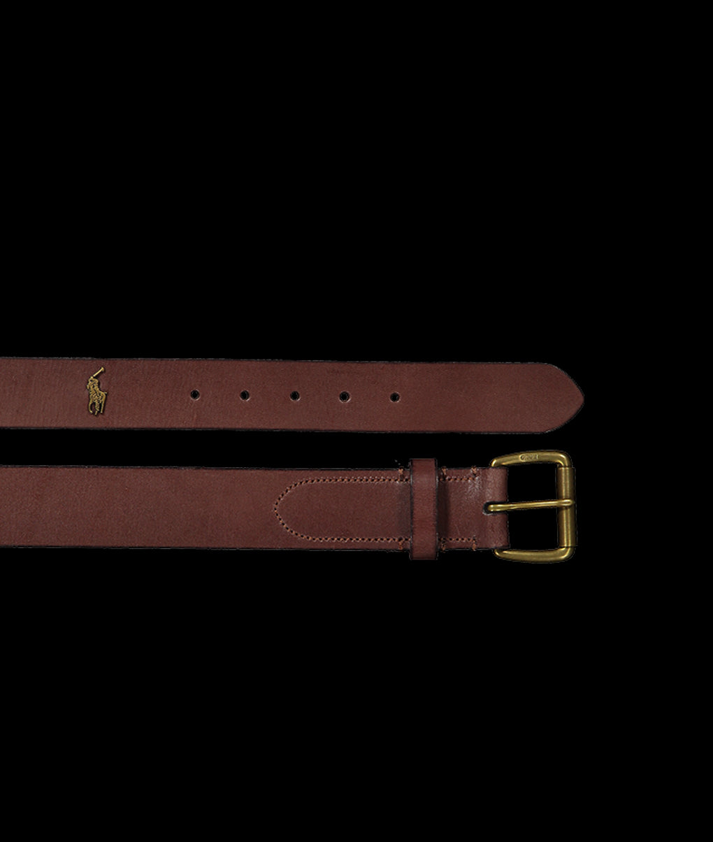 Tumbled Leather Belt - Brown