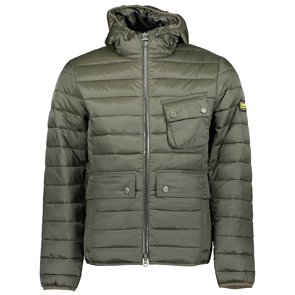 quilted hooded jacket mens