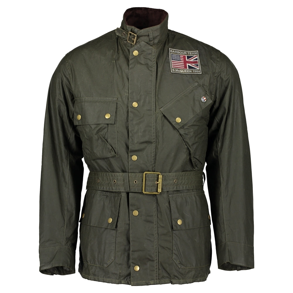barbour heritage liddesdale quilted jacket in olive