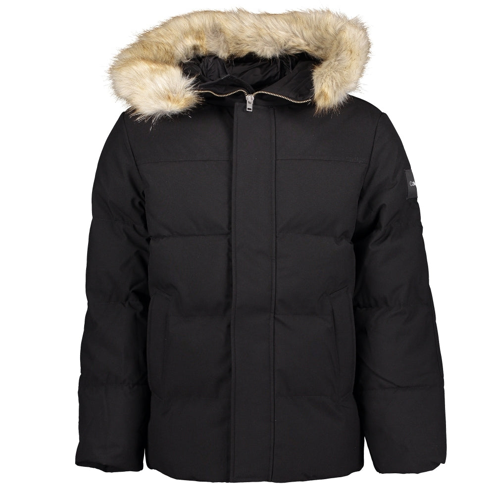 calvin klein hooded puffer coat